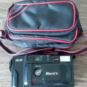 Black's DX 20 35mm 1:5.6 Film Camera With Wrist Strap and Water Resistant Case